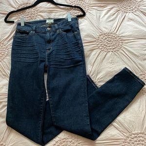 JCrew Highrise Lookout Skinny Dark Wash Jeans!